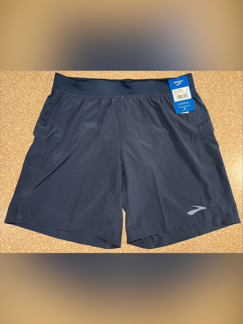 NWT Brooks Running Sherpa 7” Shorts Blue Slate Men’s Small (S) $64